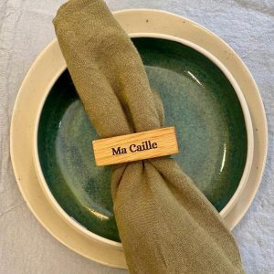 Ronds de serviette en bois personnalisés