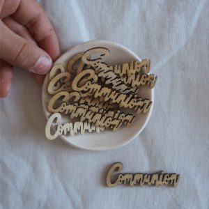 12 confettis bois Communion