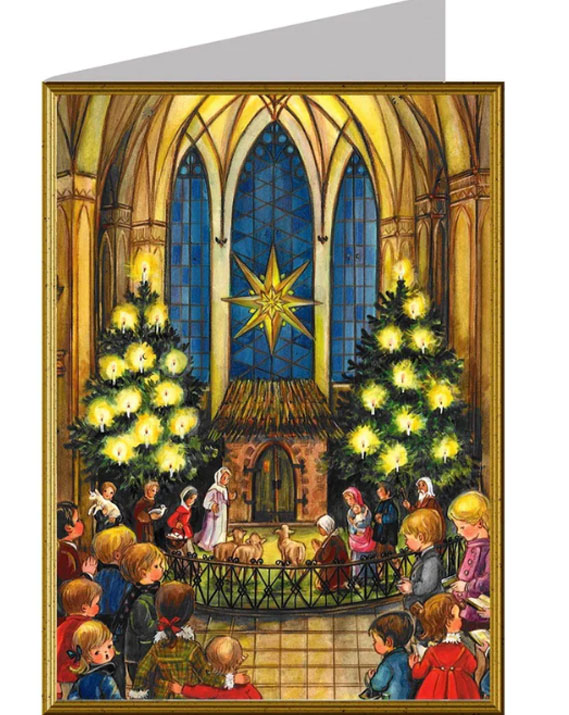 Carte de Noël et son enveloppe – Église