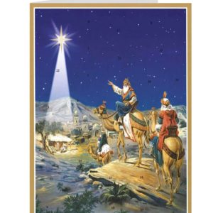 Calendrier de l’Avent carte postale à fenêtres – Les 3 Rois mages