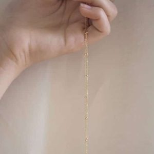 Chaîne boule – Plaqué or