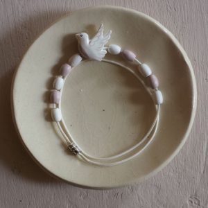 Collier dizainier Colombe rose