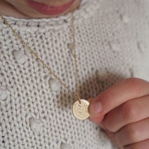 Collier Céleste frappé main en vermeil
