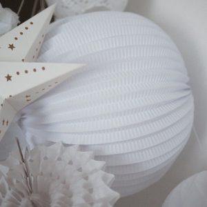 Lampion rond blanc 30 cm
