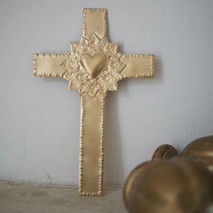 Ex-Voto Croix au Coeur Ardent- Catho Rétro X Resplandor