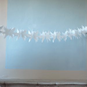 Guirlande colombes papier blanc