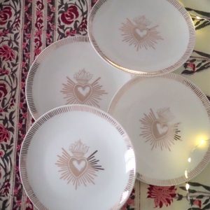 Lot de 4 assiettes Ex-Voto