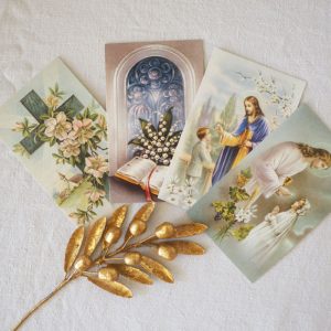 Carte vintage de communion
