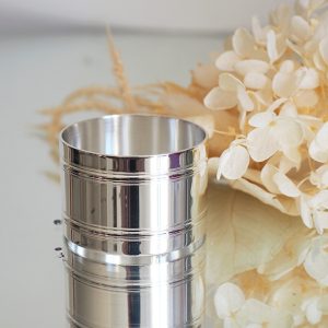 Rond de serviette Filet en métal argenté