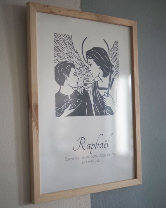 Sainte affiche personnalisable | Catho Rétro X Des Saints Gravés – Image 3