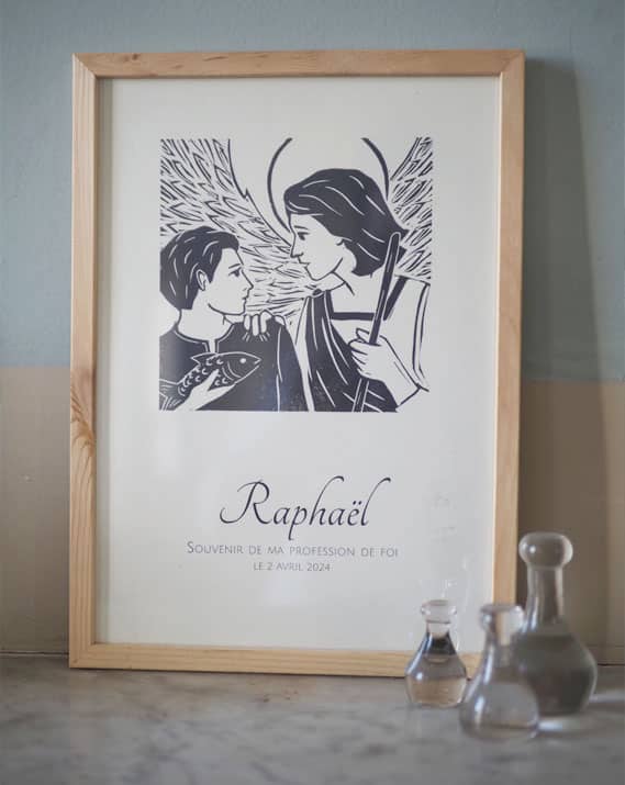 Sainte affiche personnalisable | Catho Rétro X Des Saints Gravés