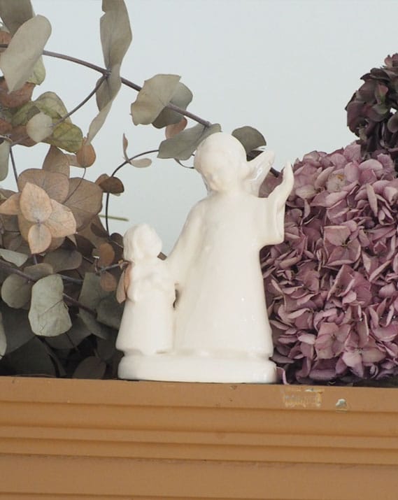 Statue Ange Gardien – faïence française – Image 3