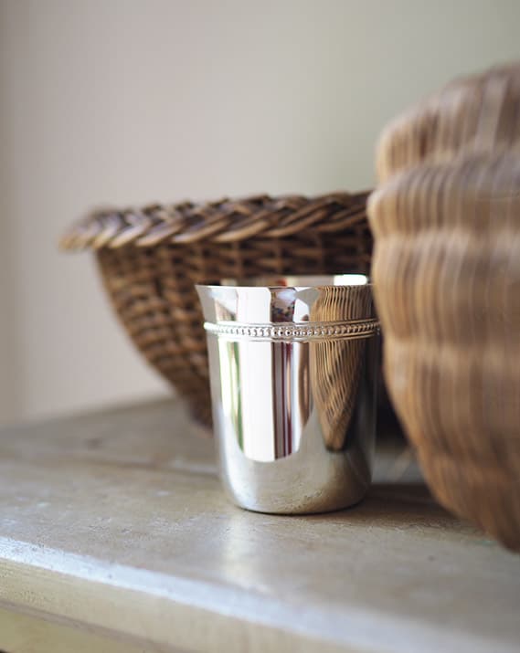 Timbale Perles métal argenté